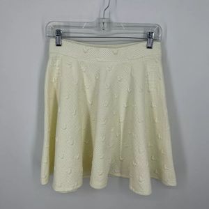 LC Lauren Conrad Skirt S Disney Minnie Mouse Quilted Stretch Pull On Ivory